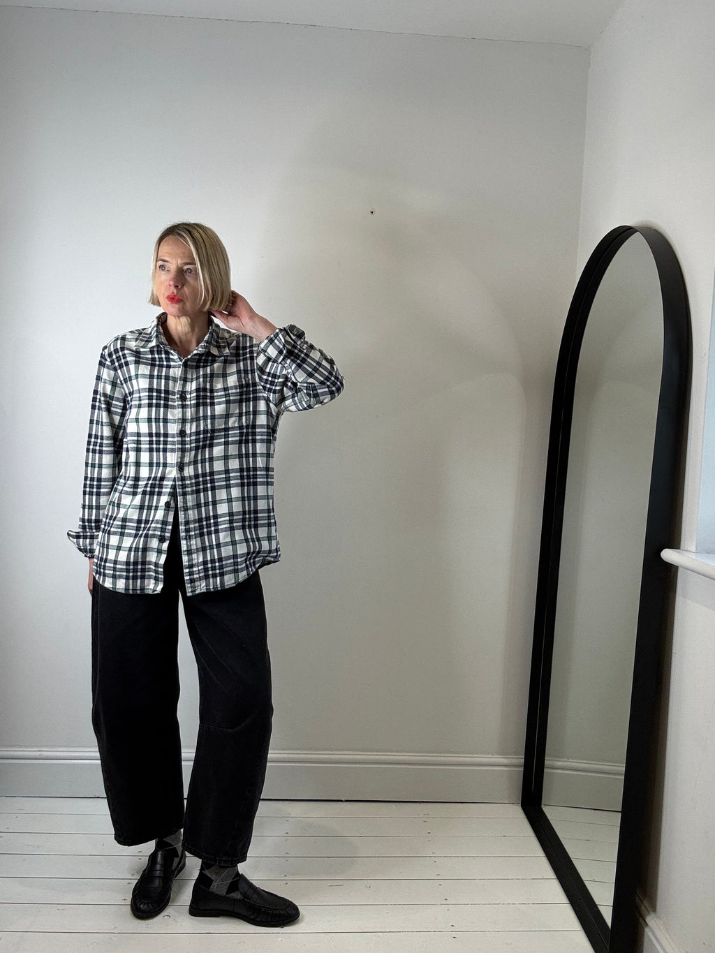 Cotton check shirt