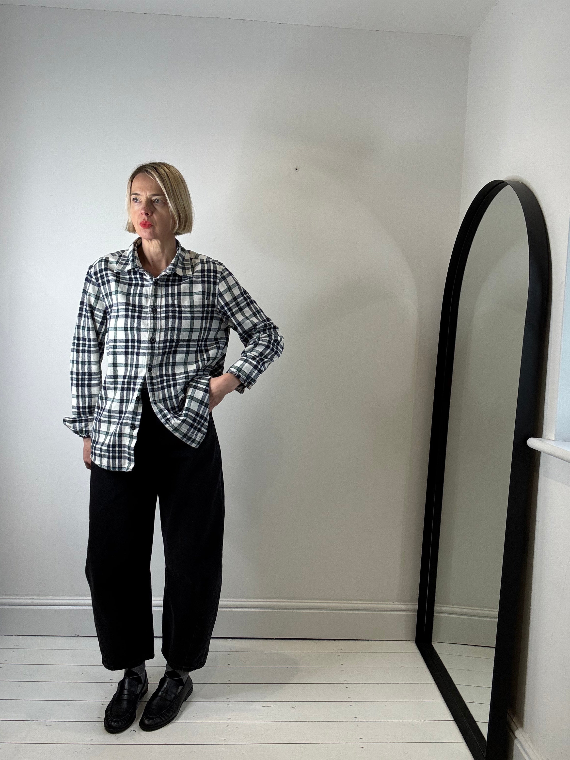 Cotton check shirt