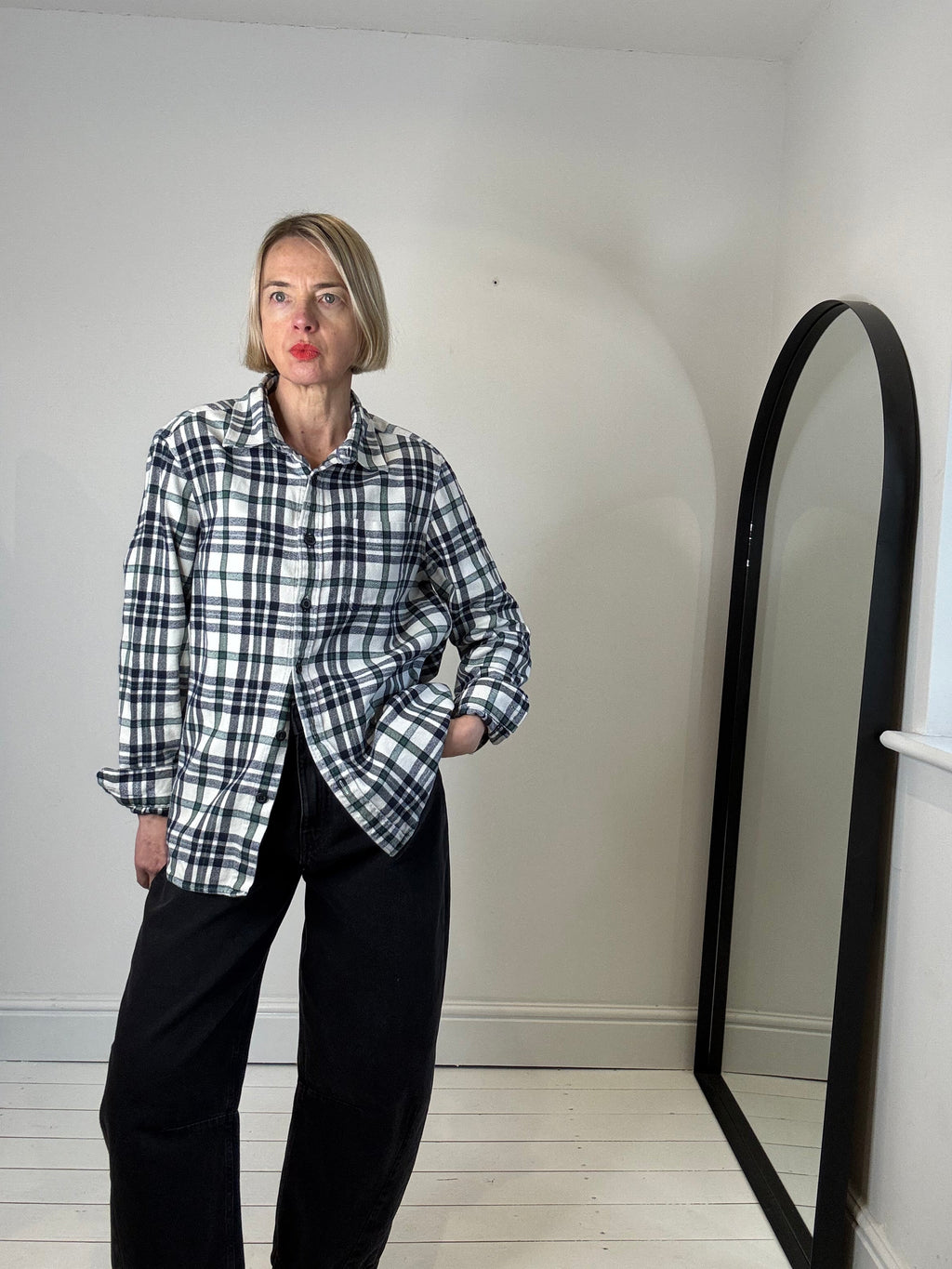 Cotton check shirt