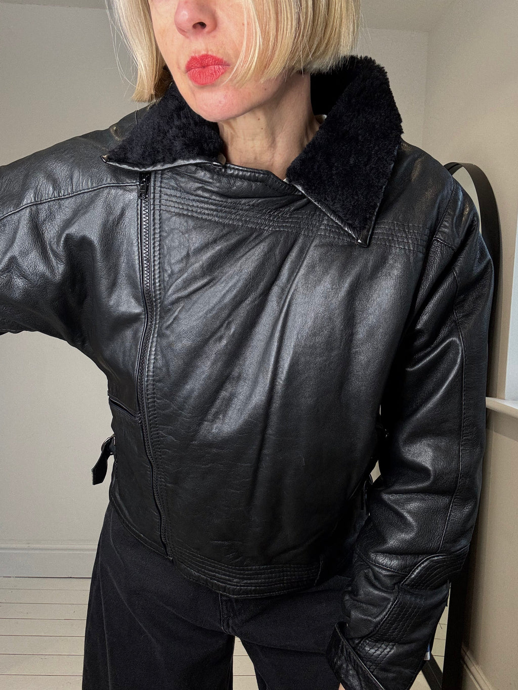 Leather aviator