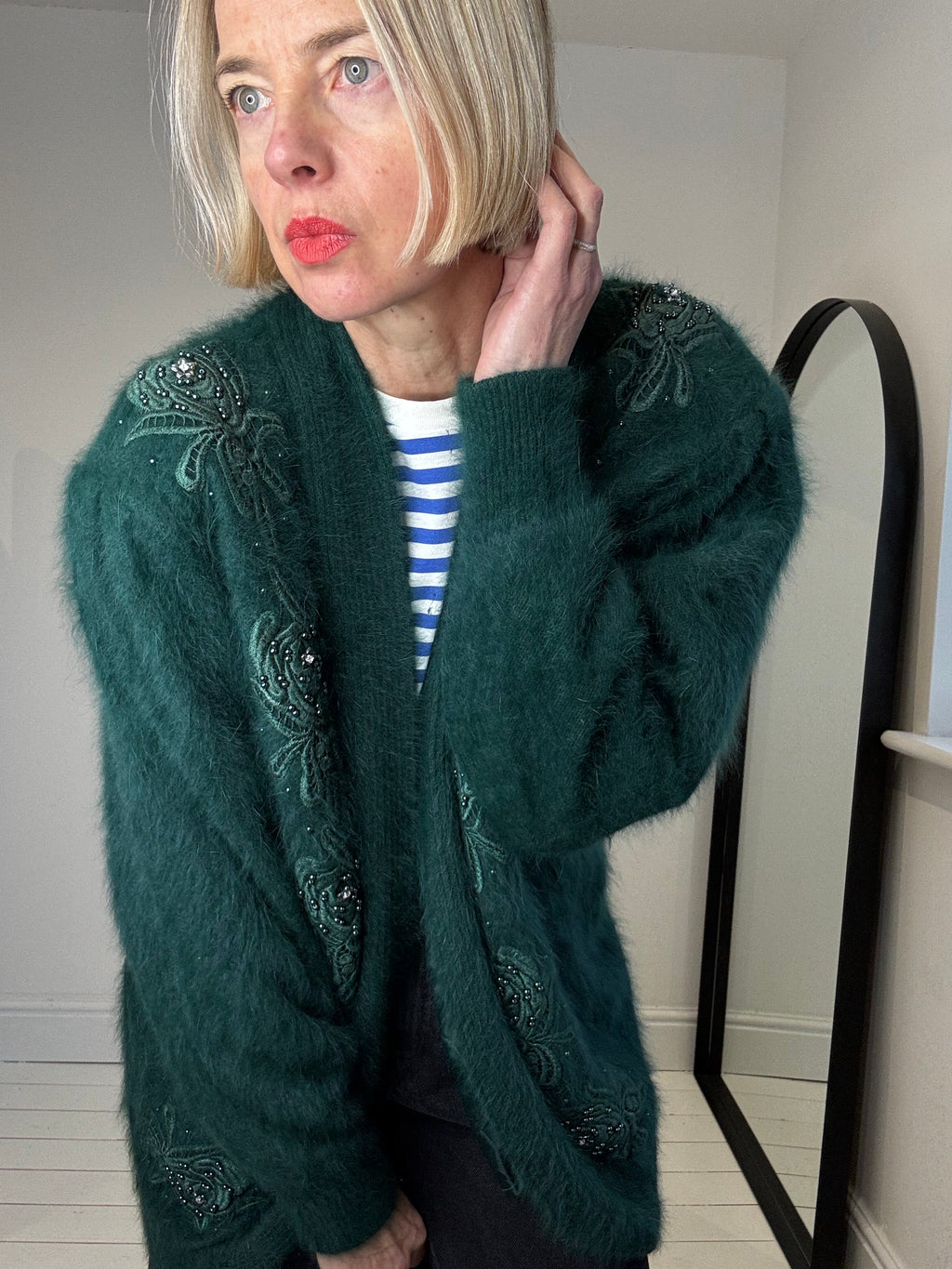 VINTAGE fluffy cardigan