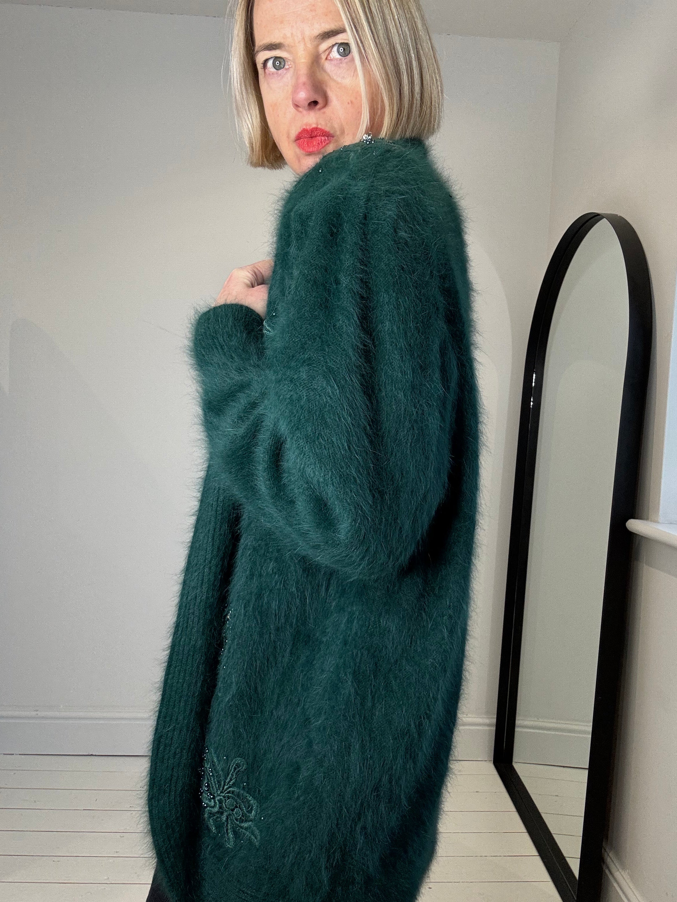 VINTAGE fluffy cardigan