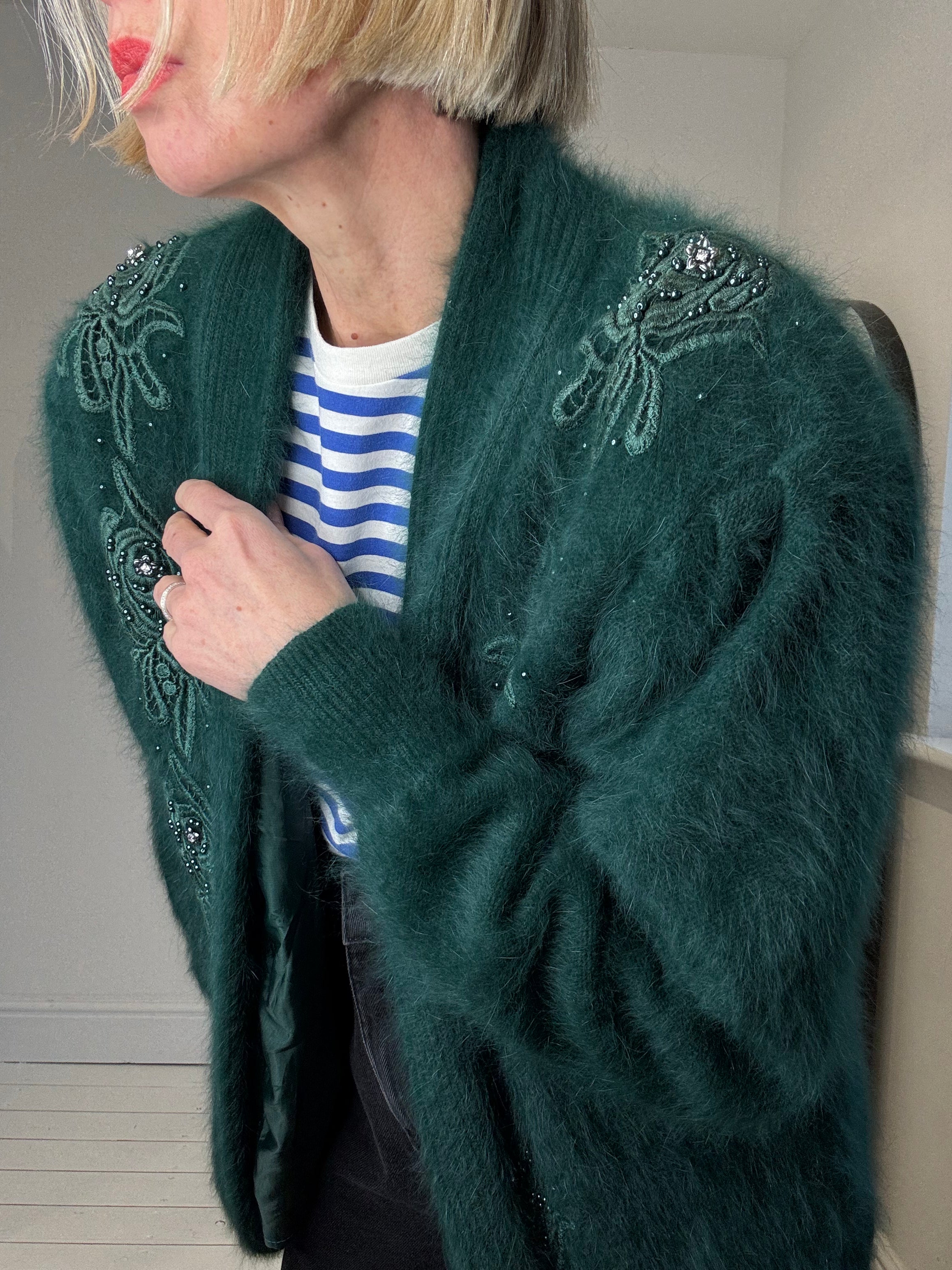VINTAGE fluffy cardigan