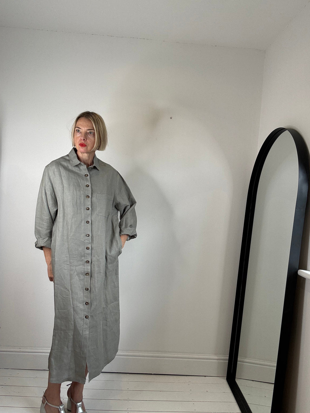 BLUE BARN LIFE Irish linen shirt dress