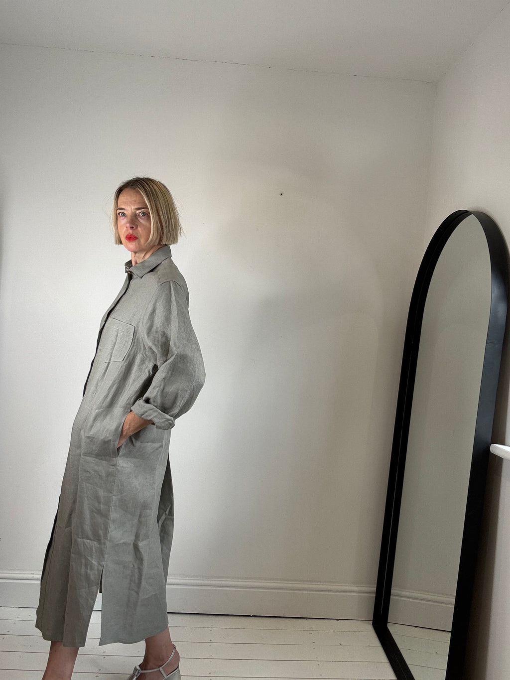 BLUE BARN LIFE Irish linen shirt dress