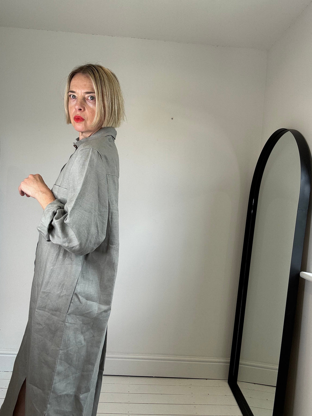 BLUE BARN LIFE Irish linen shirt dress