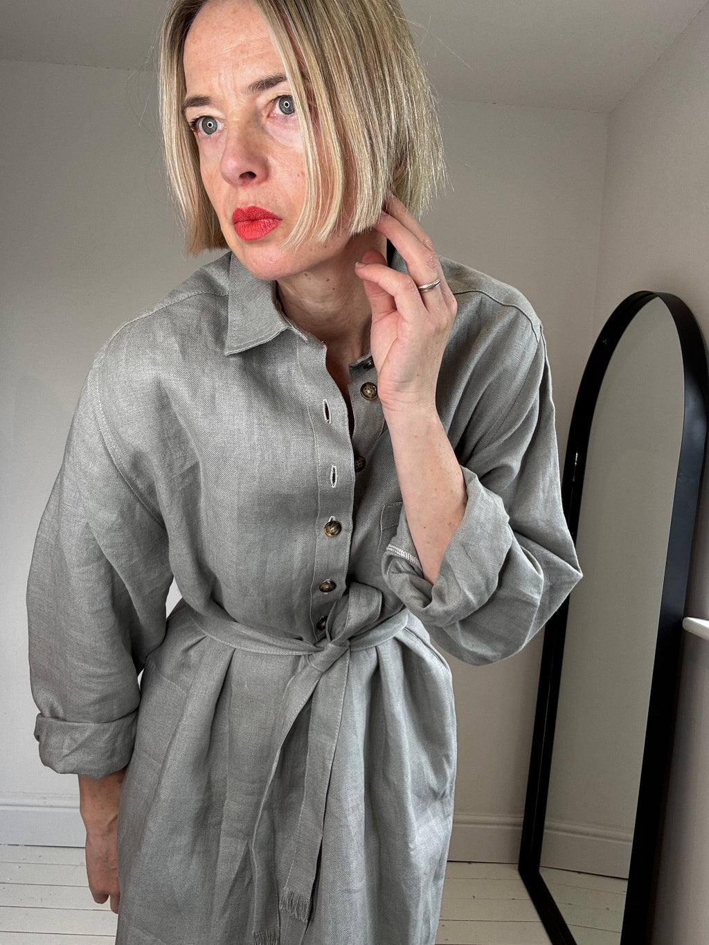 BLUE BARN LIFE Irish linen shirt dress
