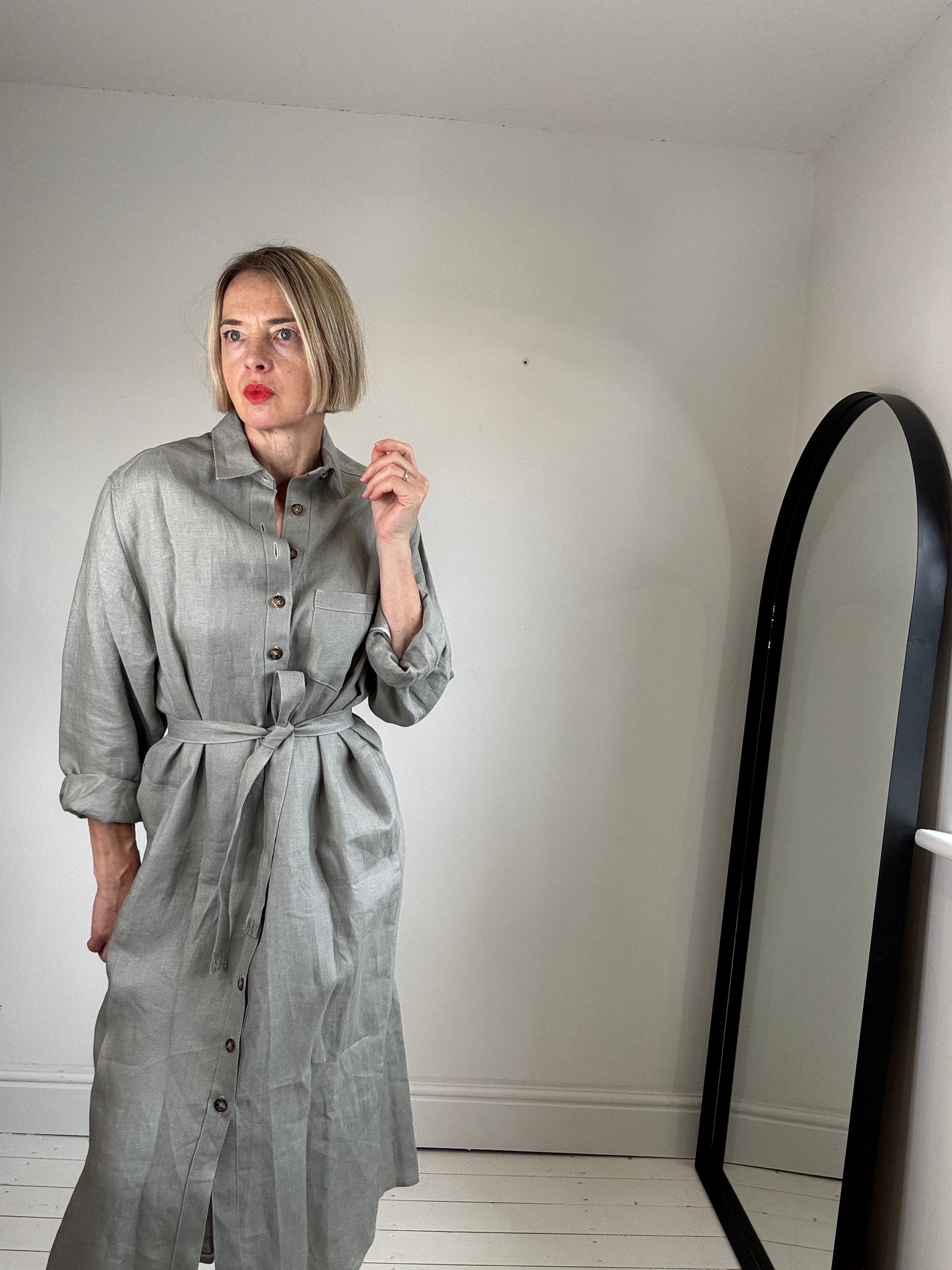 BLUE BARN LIFE Irish linen shirt dress