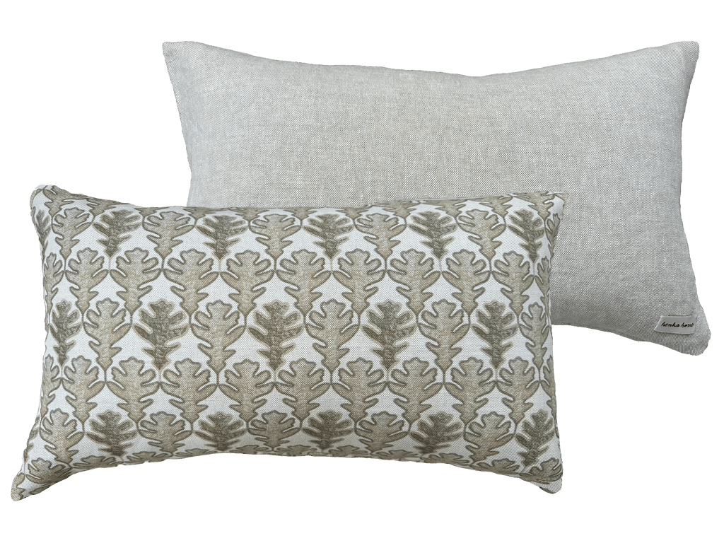 OBLONG CUSHION ~ BROADLEAF CLAY