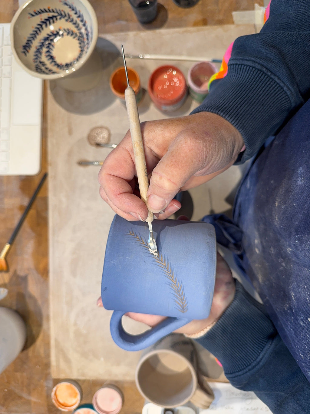 Pottery Mug Making Workshop Day in Nailsworth