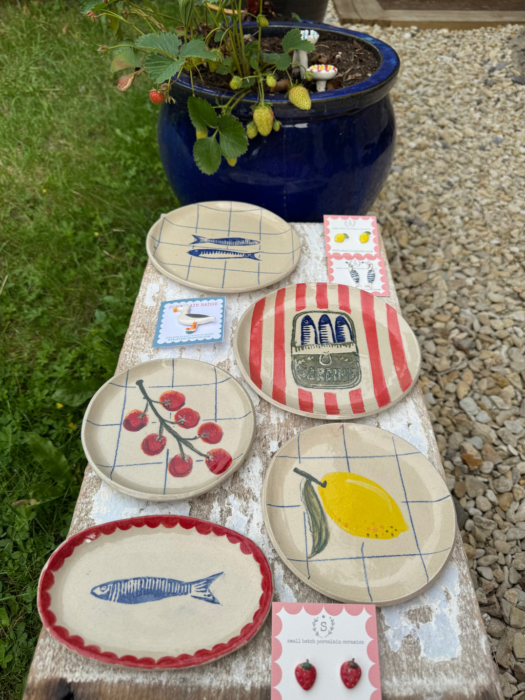Ceramic Pair of Sardines Plate