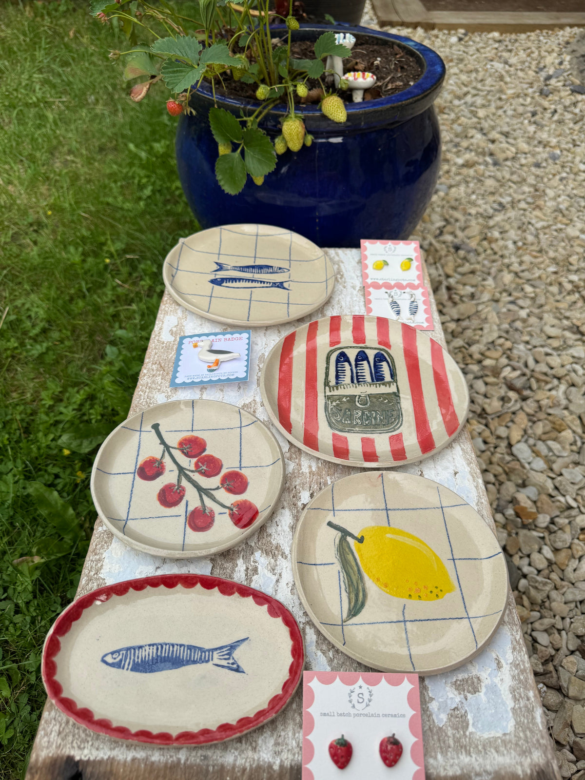 Ceramic Pair of Sardines Plate