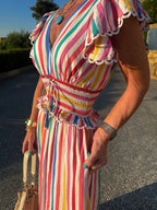 'MISHA' DRESS IN CANDY STRIPE