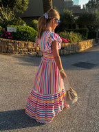 'MISHA' DRESS IN CANDY STRIPE