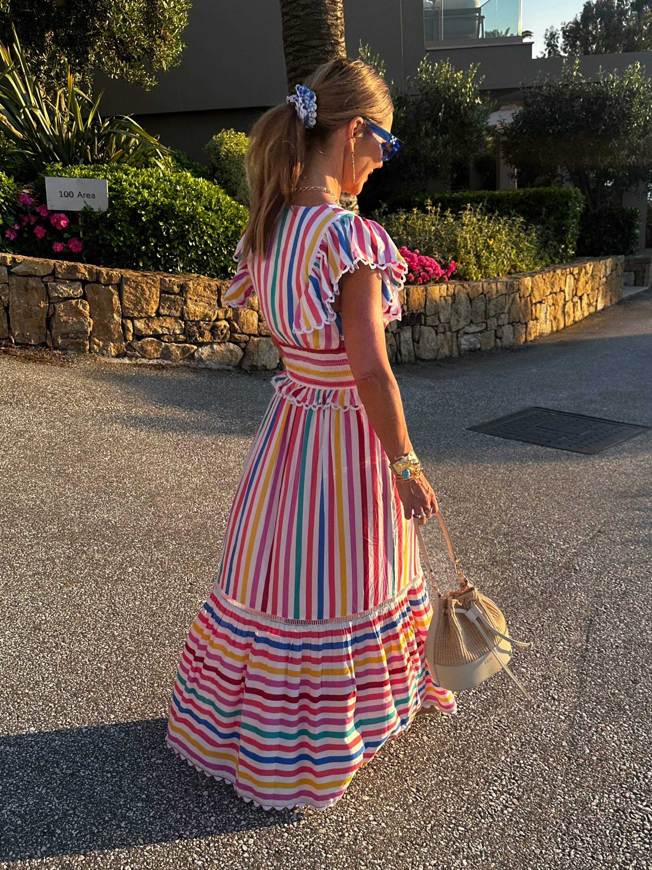'MISHA' DRESS IN CANDY STRIPE