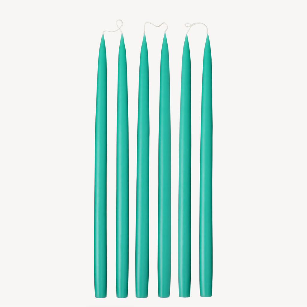 Turquoise -  Tapered Dinner Candles