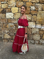 'HONOUR' DRESS IN RED DOT