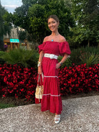 'HONOUR' DRESS IN RED DOT