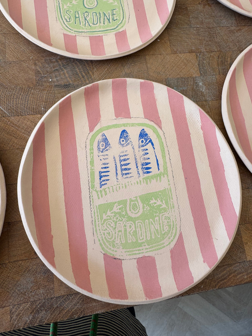Ceramic Sardine Tin Design Plate with 24ct Gold detail