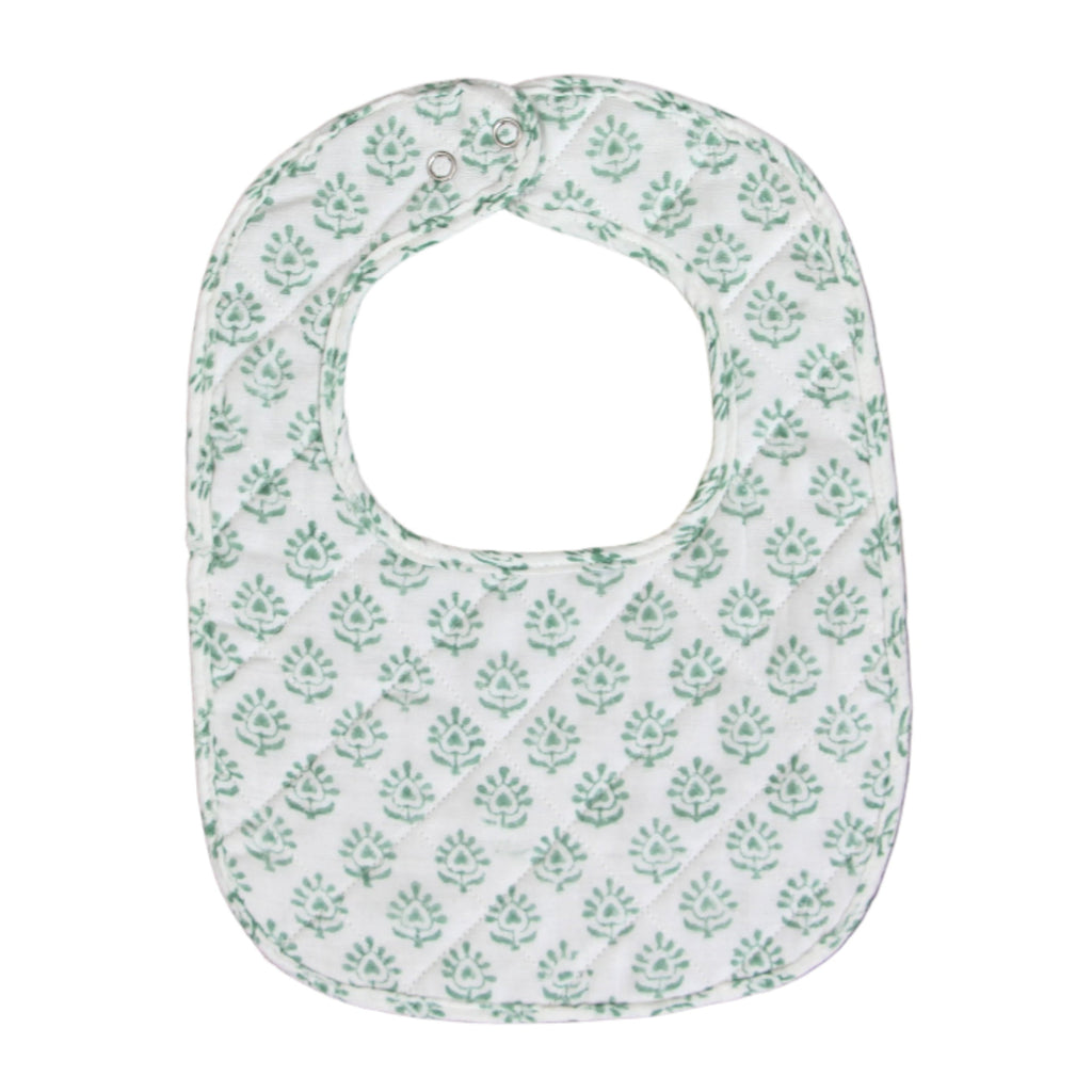 Sage green Quilted Bib 2 Pack