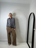 Wide leg corduroy trousers