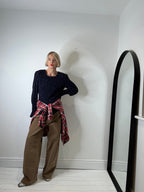 Wide leg corduroy trousers