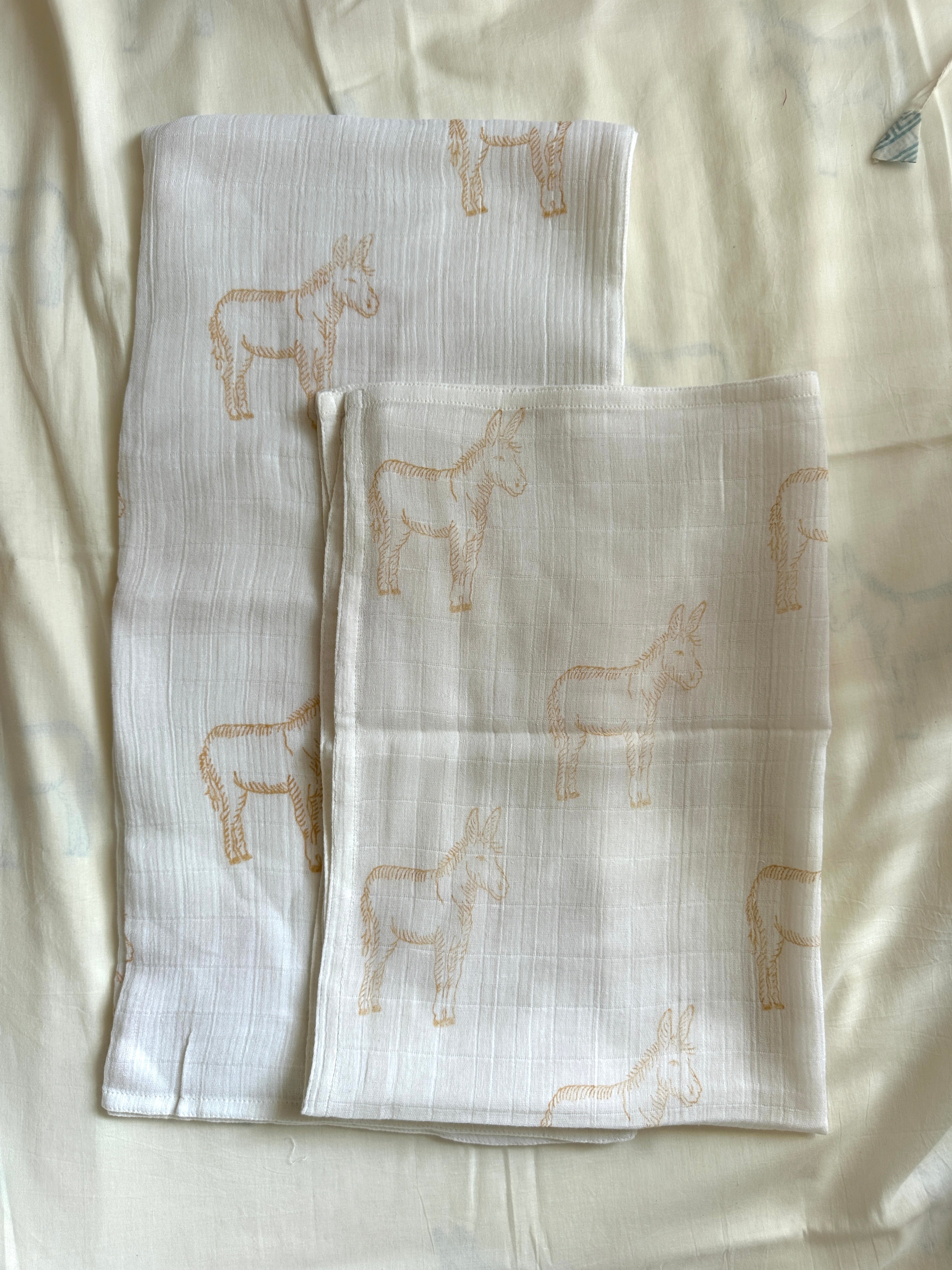 Cotton Muslin  – Donkey Print (50 x 70cm)