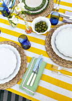 Green & pink ric-rac napkin set of 2