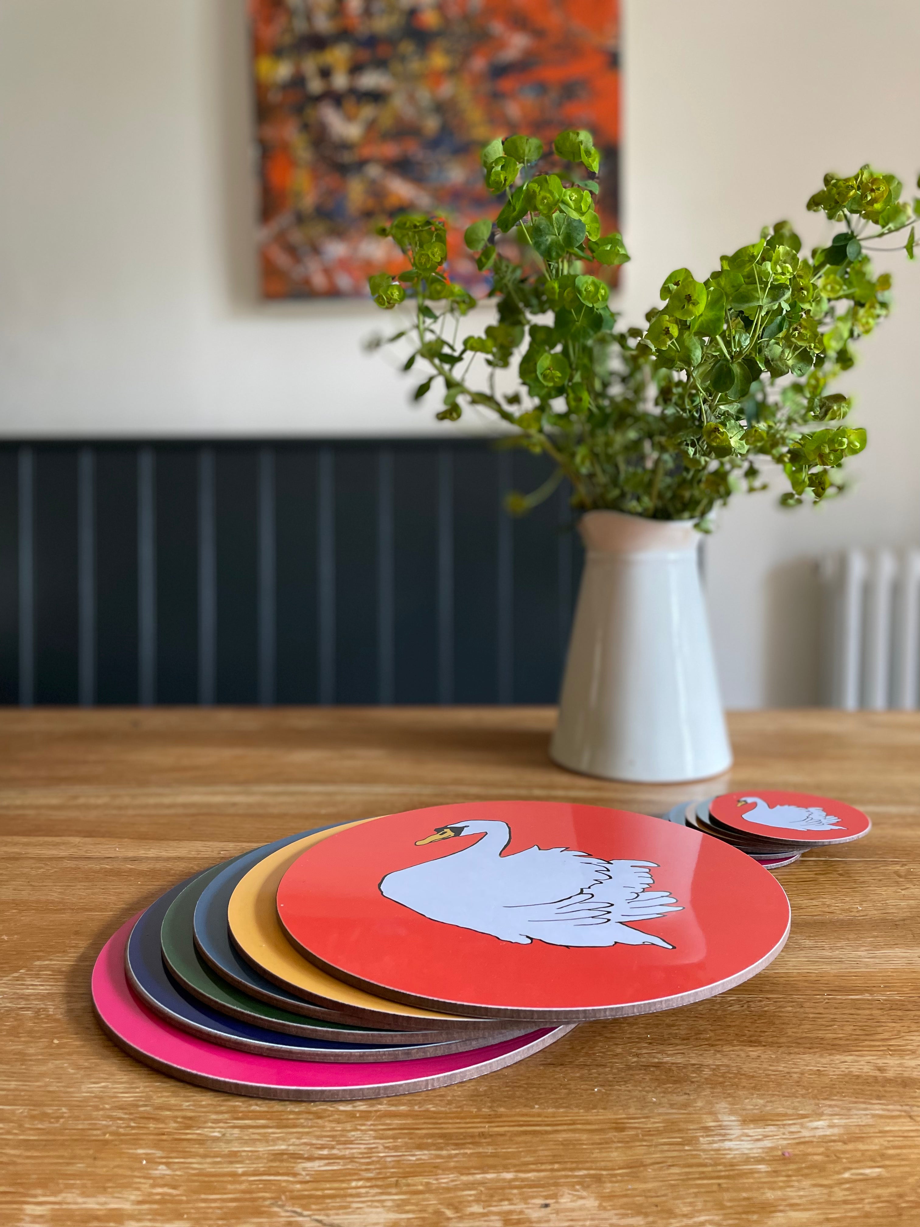 Swan Placemat & Coaster