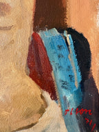 Nude in Linen Frame