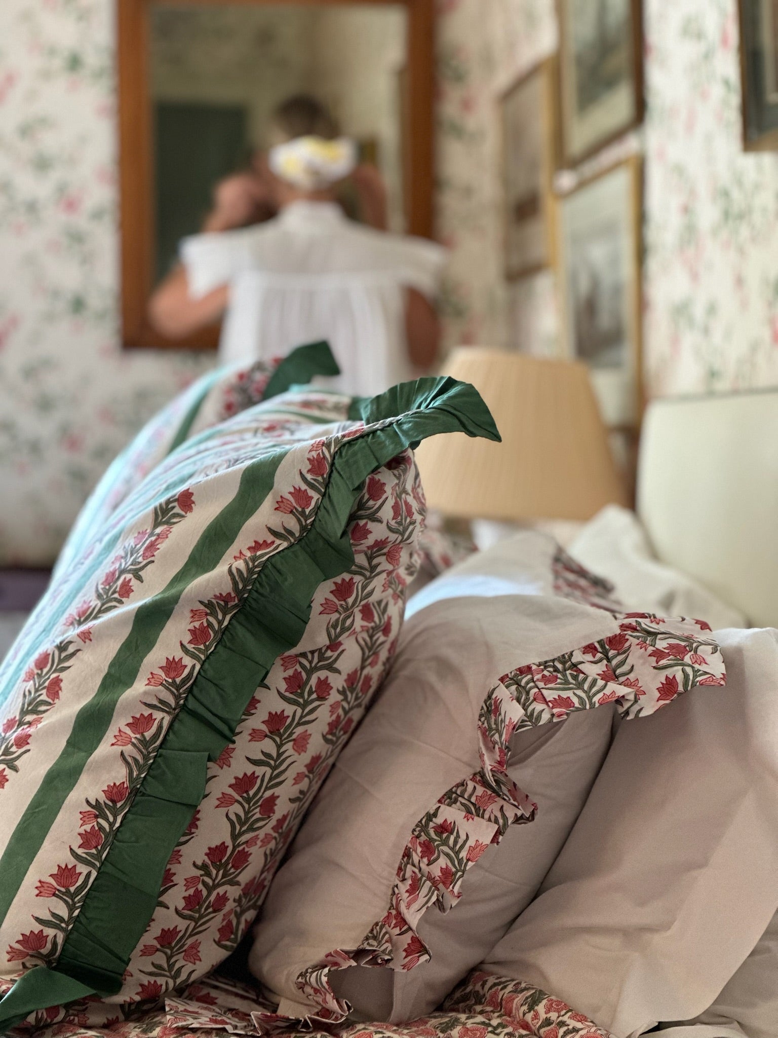 Floral Organic Cotton Poplin Pillowcase