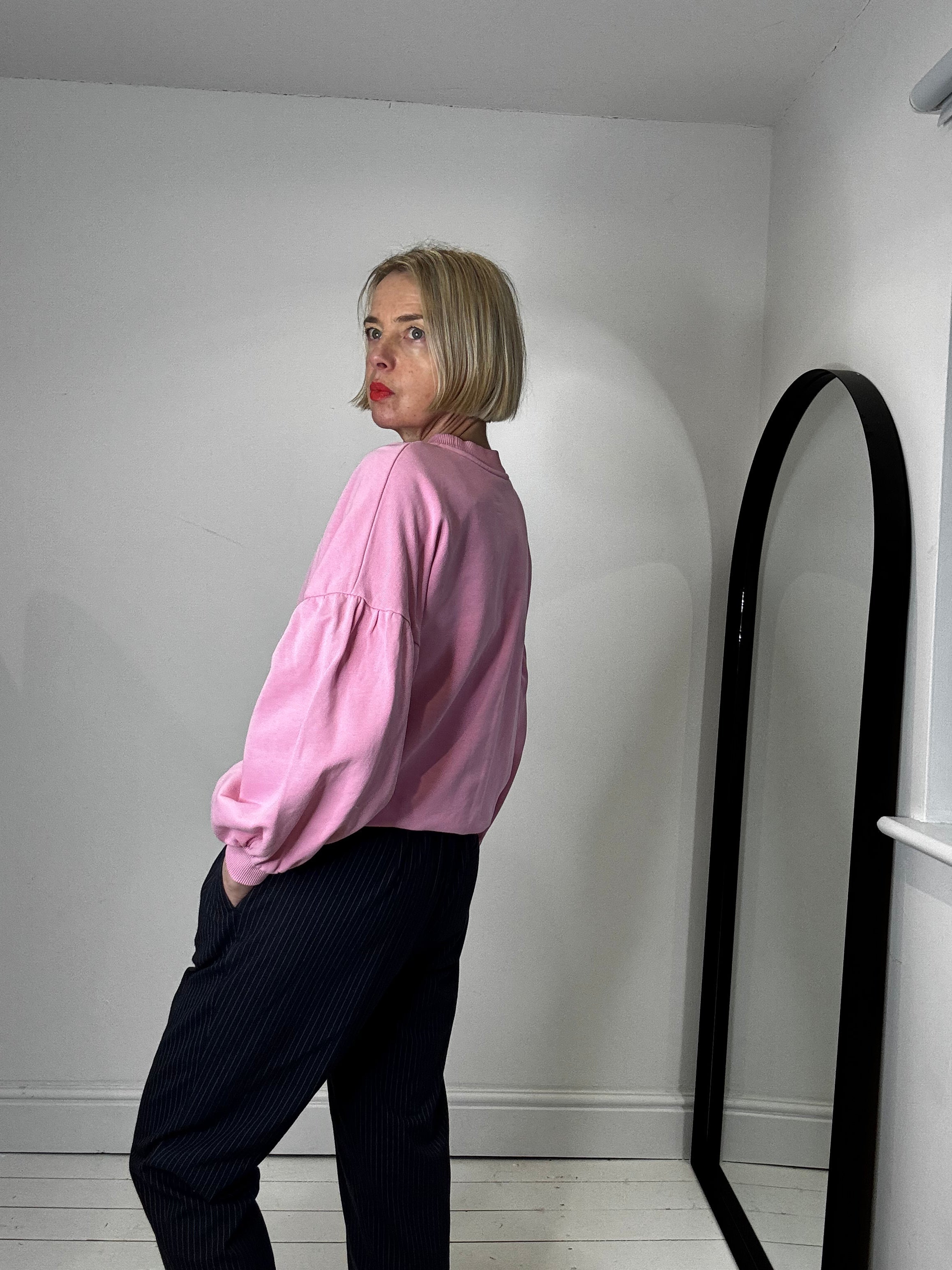 Navy tailored jogger trousers