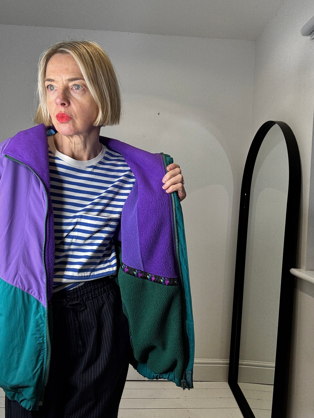 VINTAGE reversible windbreaker fleece