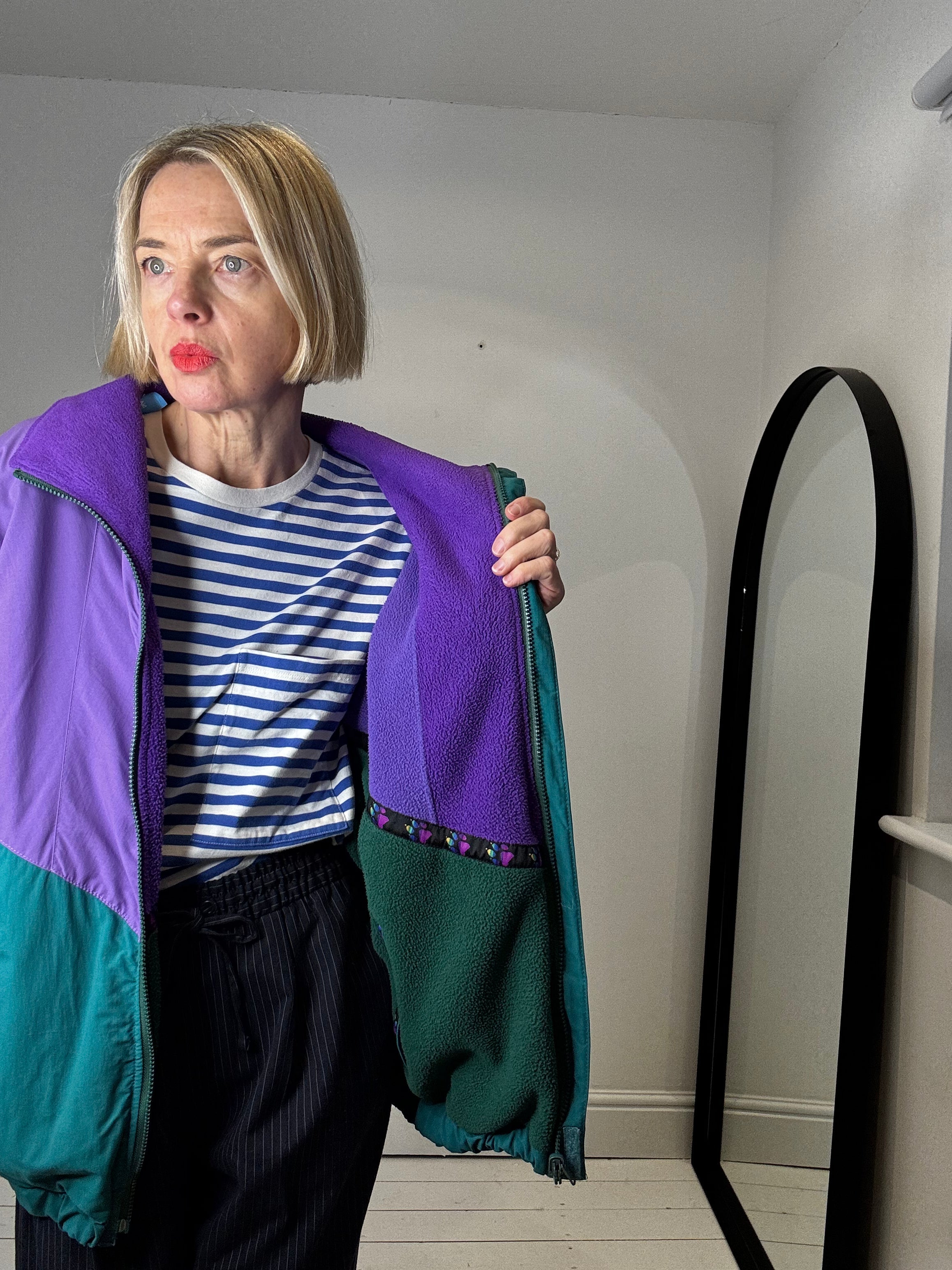 VINTAGE reversible windbreaker fleece