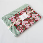 IN BLOOM BLUE hand block printed tablecloth