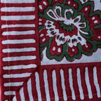 IN BLOOM BLUE hand block printed tablecloth