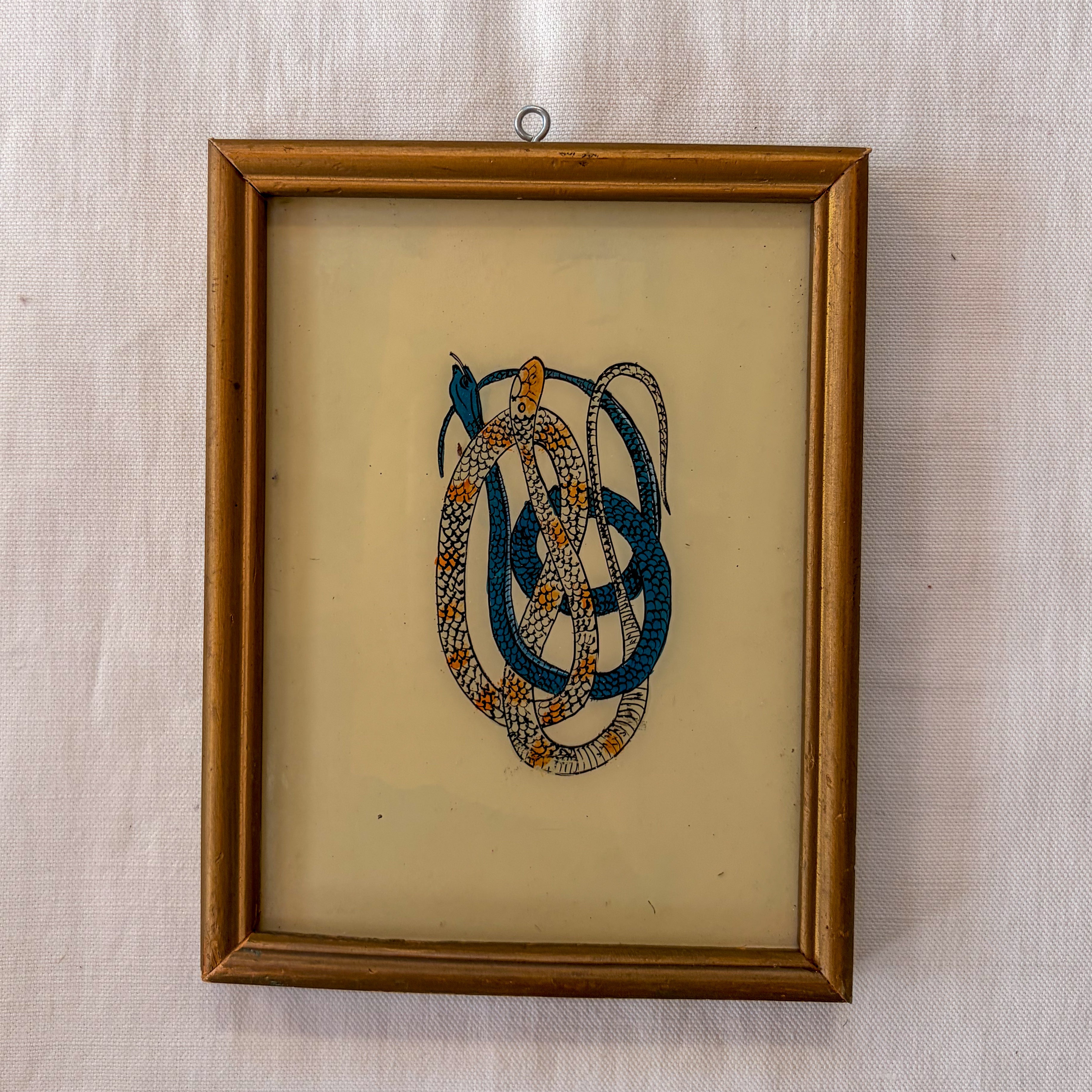 SNAKES Indian glass painting