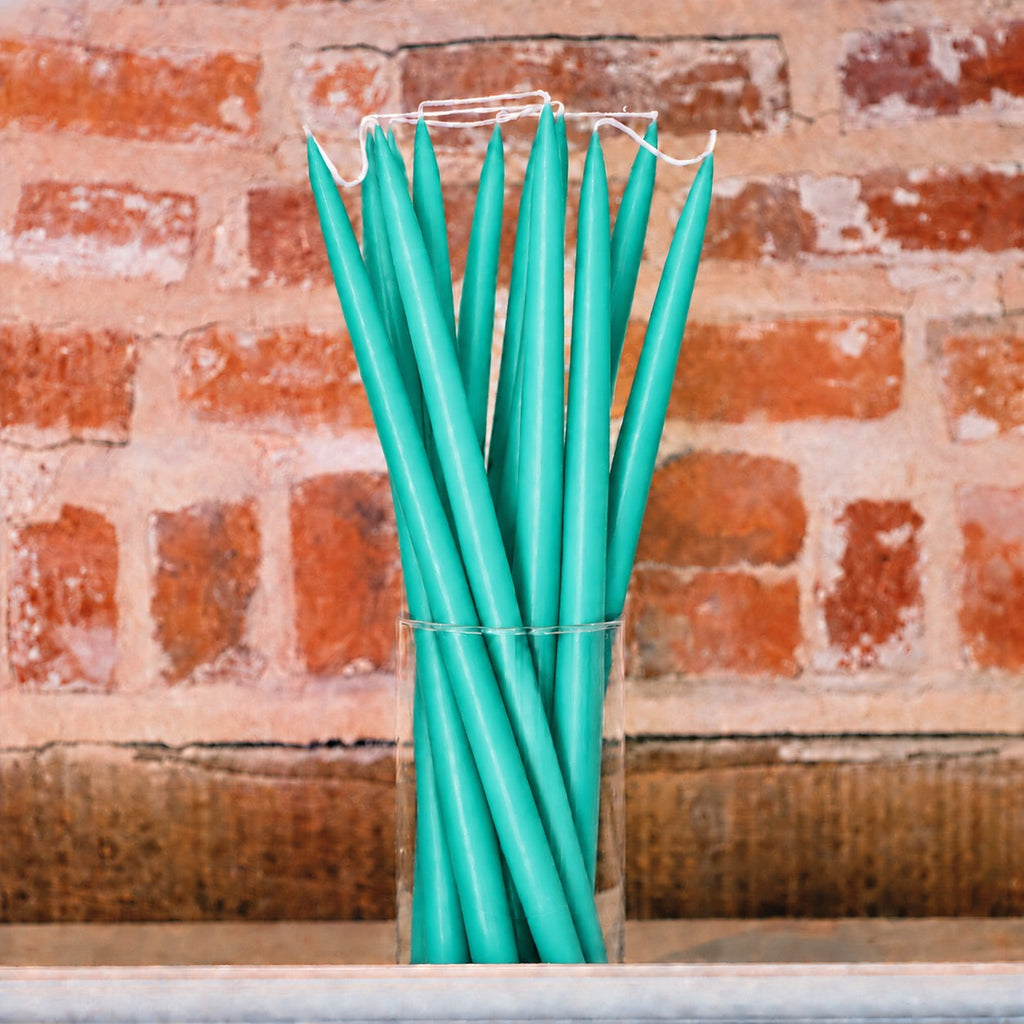 Turquoise -  Tapered Dinner Candles