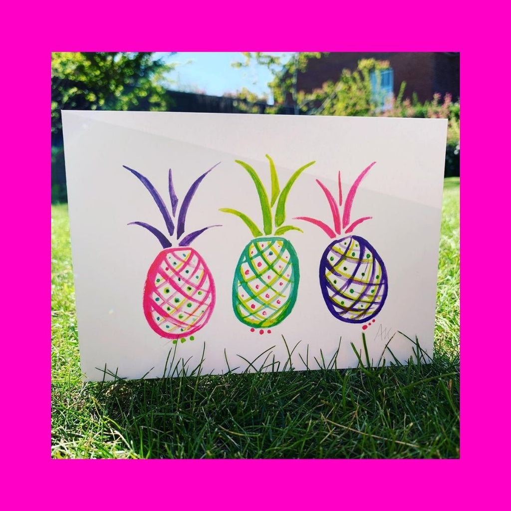 Popping pineapple card
