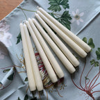 8 Ivory Tapered Dinner Candles
