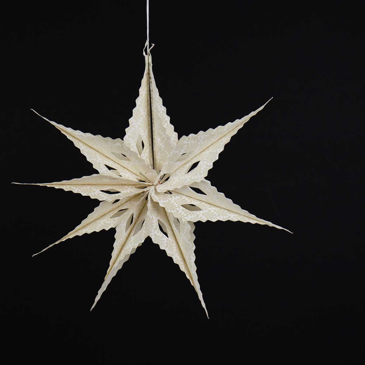 Natural & White Kathmandu Handmade Paper Star | Fair Trade