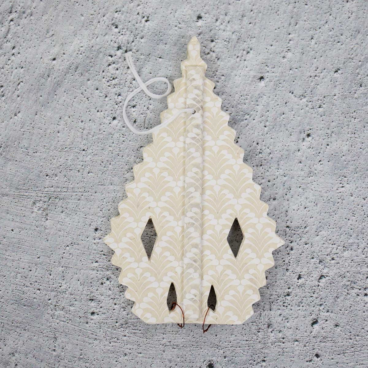 Natural & White Kathmandu Handmade Paper Star | Fair Trade