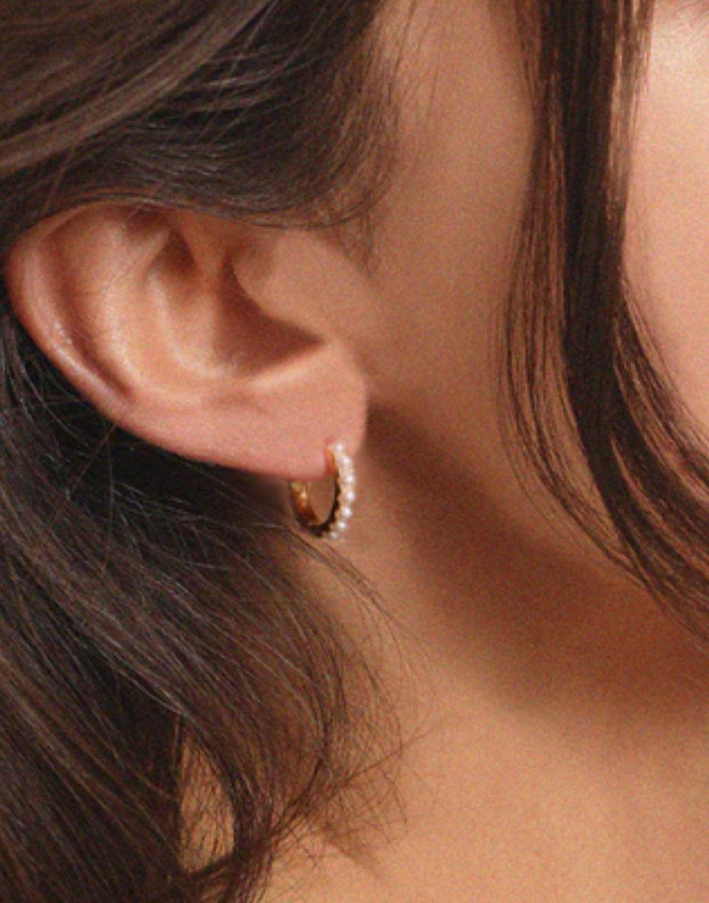 June Birthstone Gold Huggie Earrings