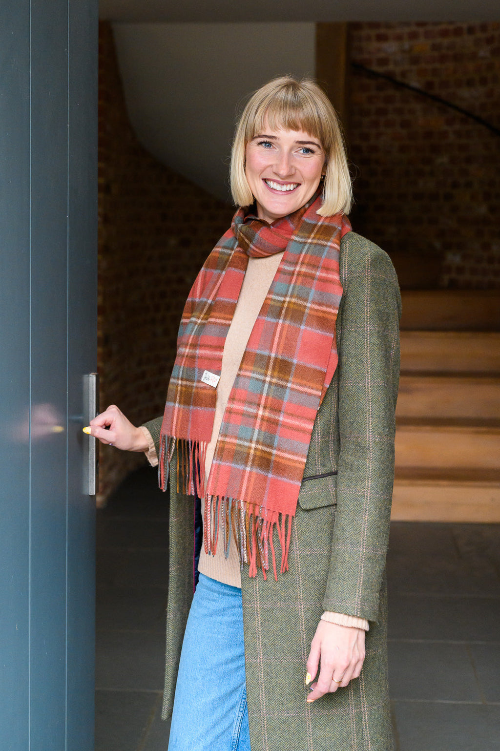 Antique Royal Stewart Tartan Cashmere Scarf