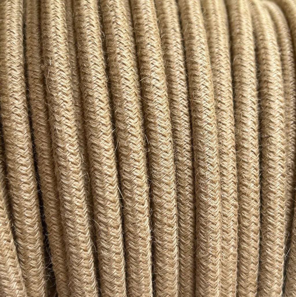 Jute Round - Lola's Leads Fabric Extension Cable