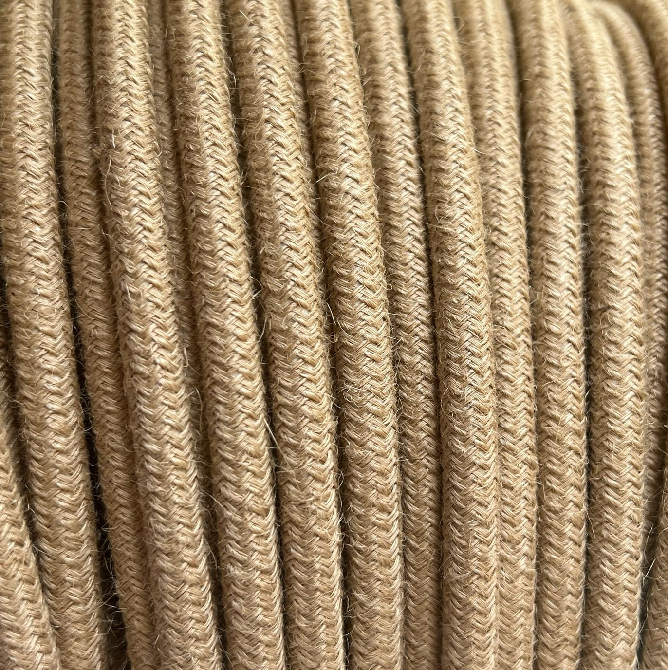 Jute Round - Lola's Leads Fabric Extension Cable