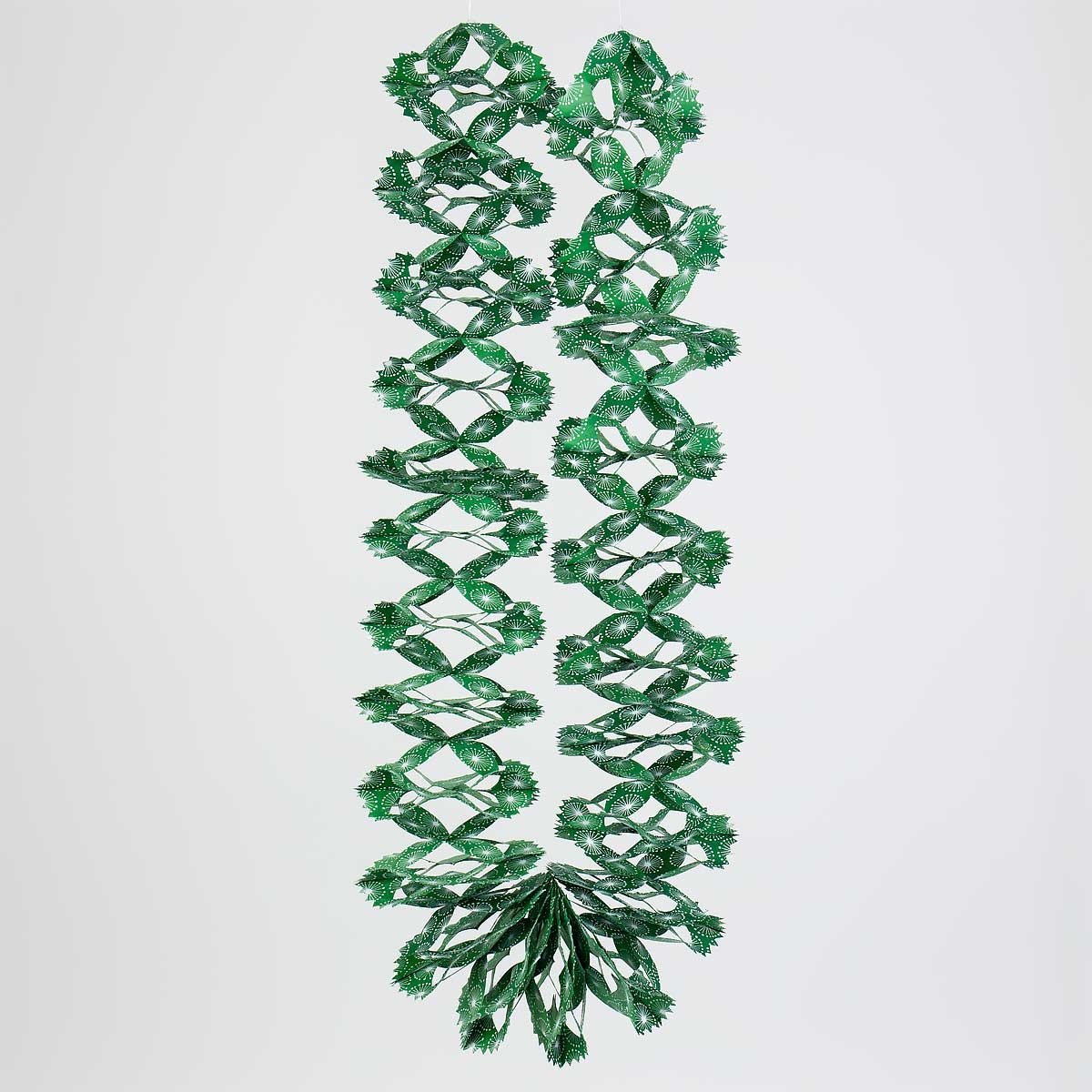 Kathmandu Honeycomb Paper Garland, Fair Trade | Green & White