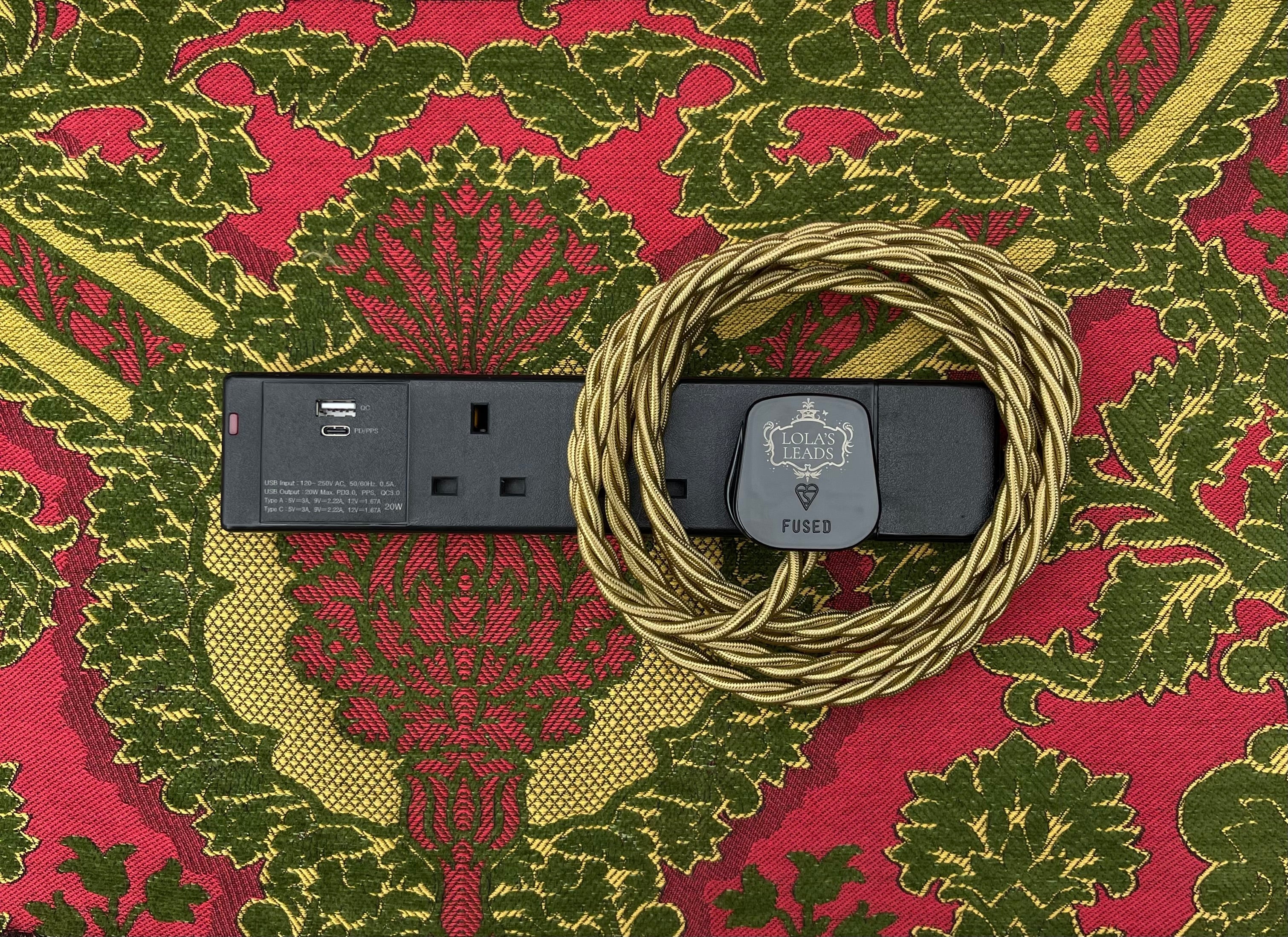 USB A+C Black 3 Gang - Lola's Leads USB Options