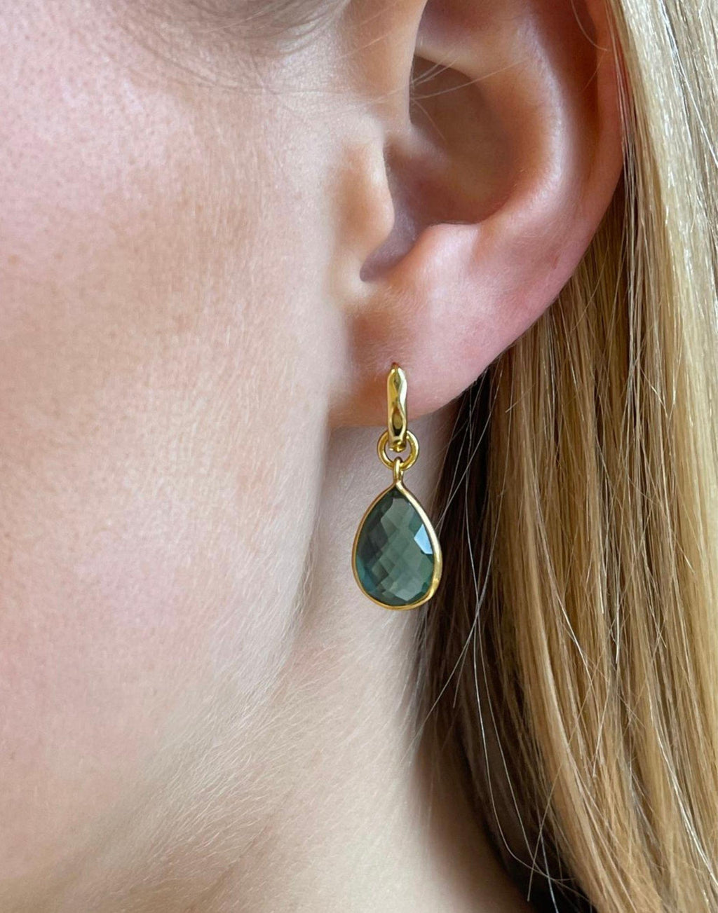 Kiera Forest Green Drop Earrings