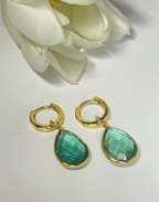 Kiera Forest Green Drop Earrings